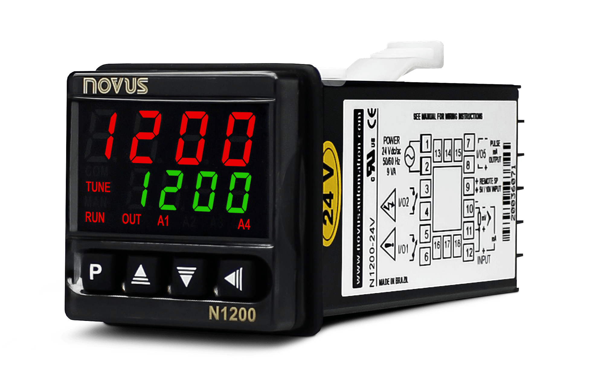 1/16 DIN PID temperature controller, by Novus- N1200