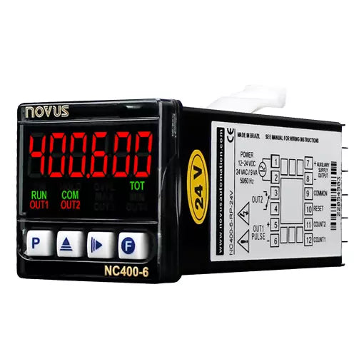 1/16 DIN 6-Digit Electronic Counter by Novus - NC400-6