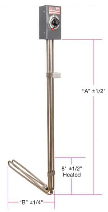 55 gallon metal drum immersion heater by Tempco - TAT30005