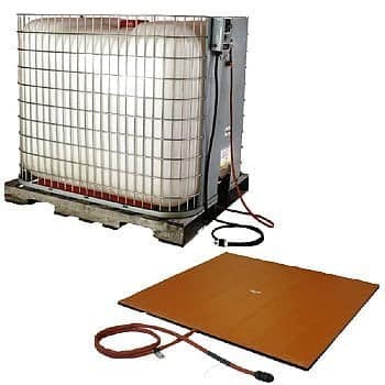 120V 1600W 32" x 36" Tote Tank Silicone Rubber Heating Pad with digital controller by Briskheat - TTH32361DK