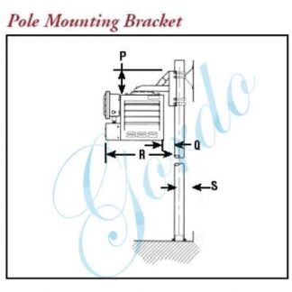 CXH-A-PMB-16 Pole Mount Kit, Pole Mounting Bracket White Background